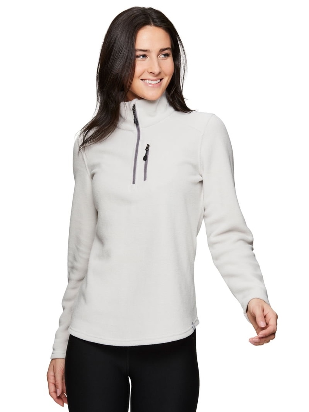 Avalanche Gray Microfleece Cozy Quarter Zip Sweater Size Small Outdoor Hike